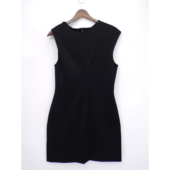 New Helmut Lang Womens Twisted Mini Tank Dress Double Needle Rib Black Size 12 - Picture 3 of 5